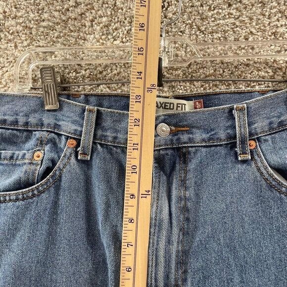 Levis Jeans Mens 38x30 Blue Denim Pants Relaxed Fit Casual Cotton Pockets Logo - Picture 4 of 11